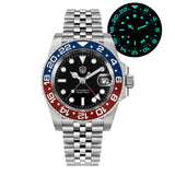 Watchdives WD16760 V2 GMT Watch NH34 Automatic Movement Sapphire Luminous Watches Stainless Steel 300m Waterproof Wristwatch
