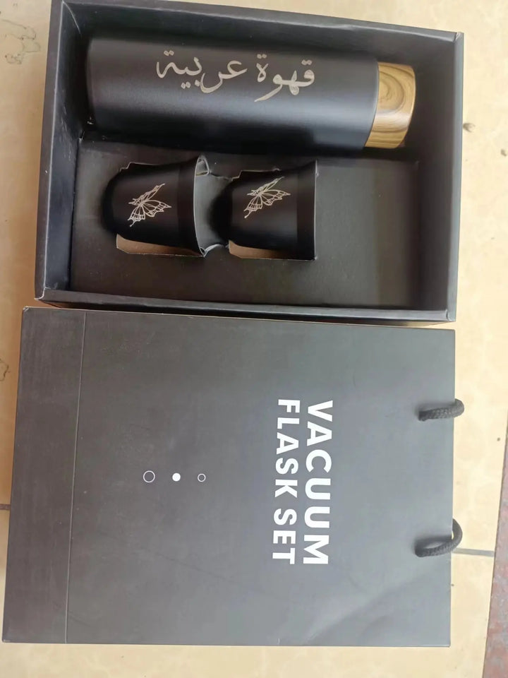400ML Thermos +80ml Mug Customiszed  the Name in Arabic Script Tea Set  for Party  Birthday Wedding