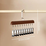 Closet Organizer With 10/12 Clips, Space Saving Hanging Closet Organizer, Space-Saving Hat Scarf Clothespins