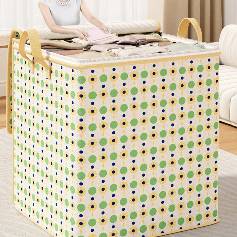 Large Capacity Clothes Storage Bags Closet Organizers Storage Bins Foldable Storage Toy Containers Box Dust-Proof Moving Bag