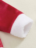0-5T Girls Boys Santa Claus Costume Long Sleeve Hooded Sweatshirt with Pants Christmas Outfit Cosplay Costume