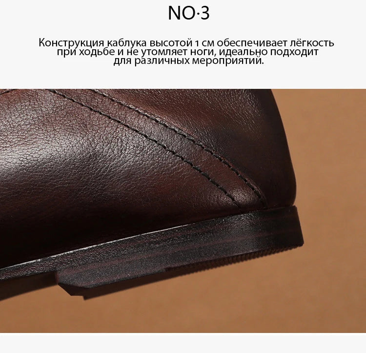 SHOEBOX Retro flat woman loafers new fashion style for spring and autumn 2025, shallow-mouth round-toe genuine leather shoes