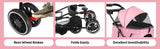 Pet Stroller For Small Puppy Dogs & Cats Travel Portable Dog Stroller  Foldable Dog Cat Carrier Strolling