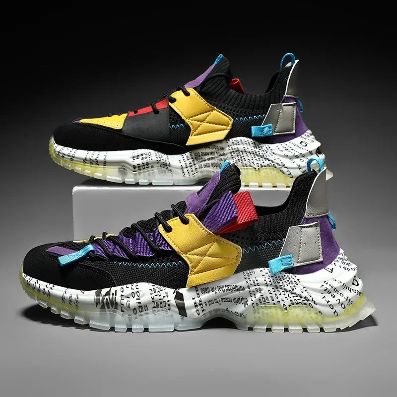 Customizable New Fashion Retro Sneakers Men Mesh Running Shoes for Mens Comfortable Chunky Dad Shoes Breathable Sports Shoes