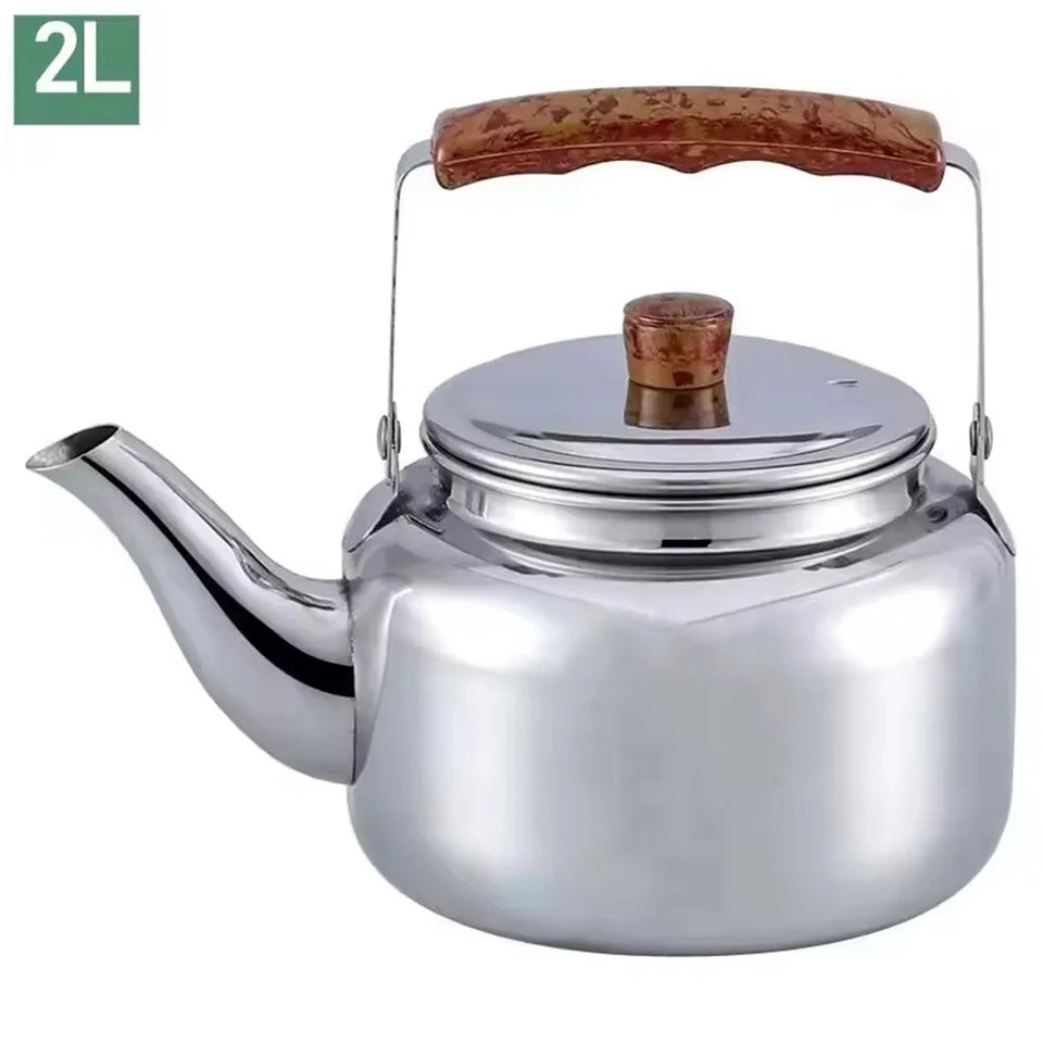 New 1L/1.5L/2L Tea Pot Large Capacity Fast Heating Teapot Stainless Steel Coffee Pot Home Camping