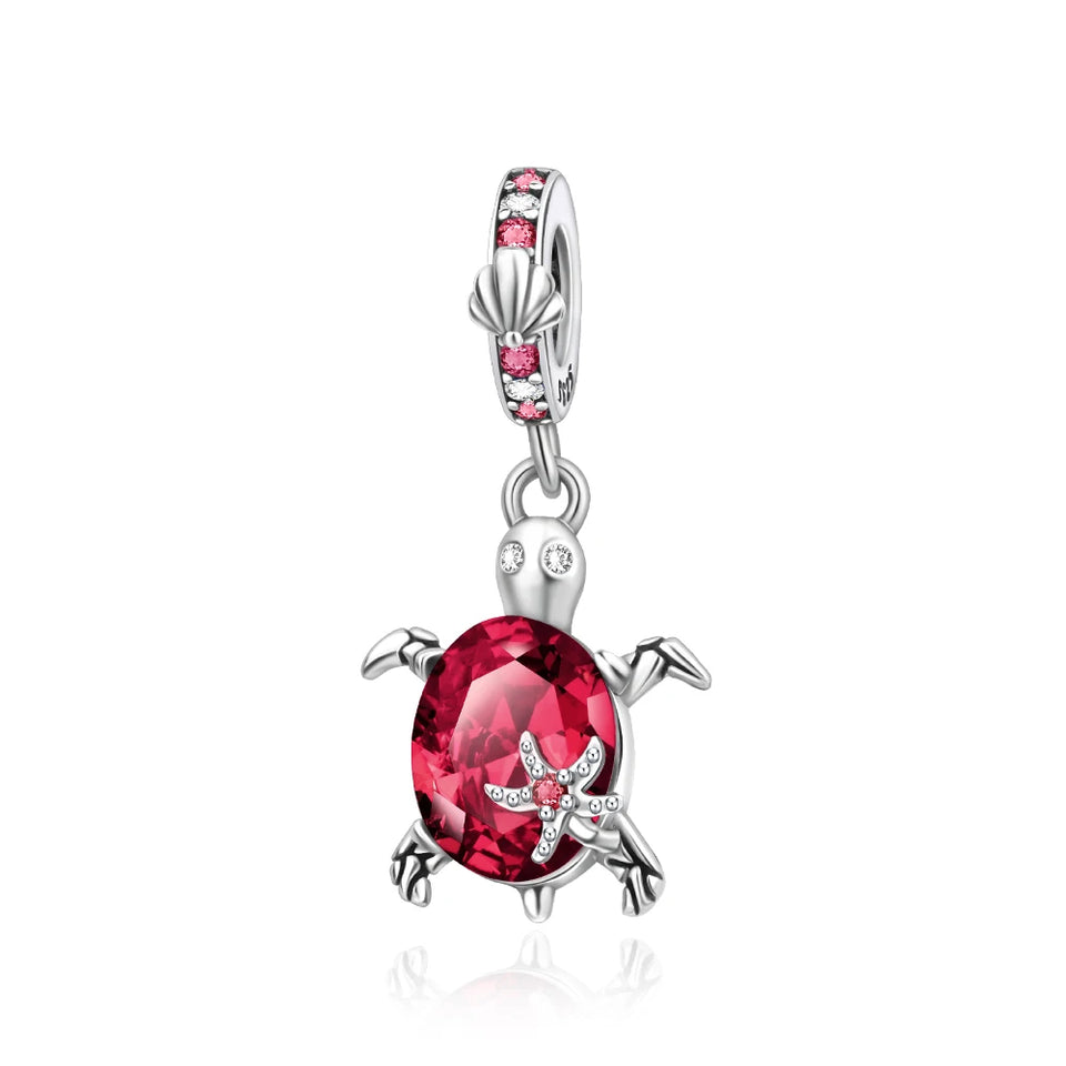Red Series 925 Sterling Silver Koi Firecracker Dragon Heart Mushroom Coffee Machine Charm Fit DIY Bracelet Necklace Niche Gifts