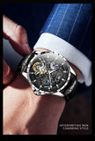 OLEVS 6689 Original Brand Men's Watches Starry Sky Disk Waterproof Luminous Automatic Mechanical Wristwatch Moon Phase Man Watch
