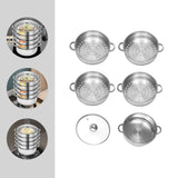 5 Tier Stainless Steel Steam Cooker Steamer Food Vegetable Pot Kitchen 26CM/28CM/30CM