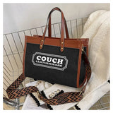 Canvas handbags women's 2023 new fashion all-match tote bag style large capacity shoulder messenger bag for woman