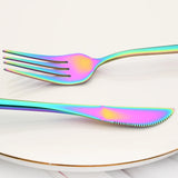 24pcs Stainless Steel Cutlery Set Knife Coffee Spoon Fork Dinnerware Set Mirror Durable Flatware Western Party Kitchen Tableware