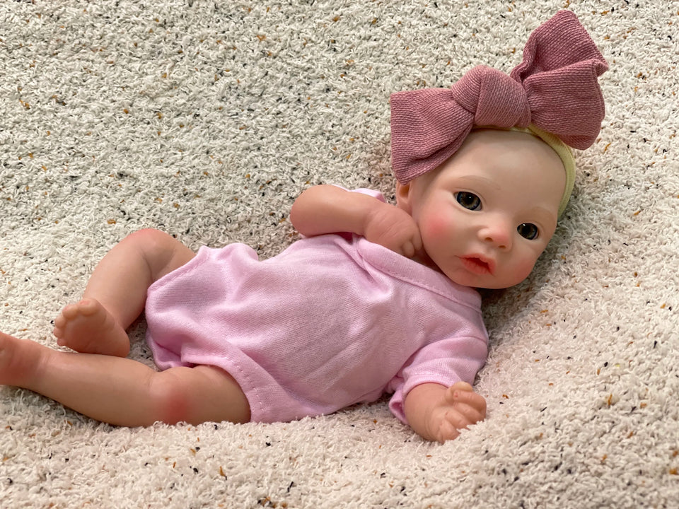 AnjoDoll 10Inch Silicone Girls Whole Body Soft Solid Silicone Reborn Doll Handmade Painted Washable Play Dolls Toys For Gifts