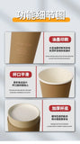 50pcs 330/400/500ml Disposable Paper Cups Brown Hot Stamping Milk Tea Cup with Lid Double-layer Hot Cold Drink Coffee Mug