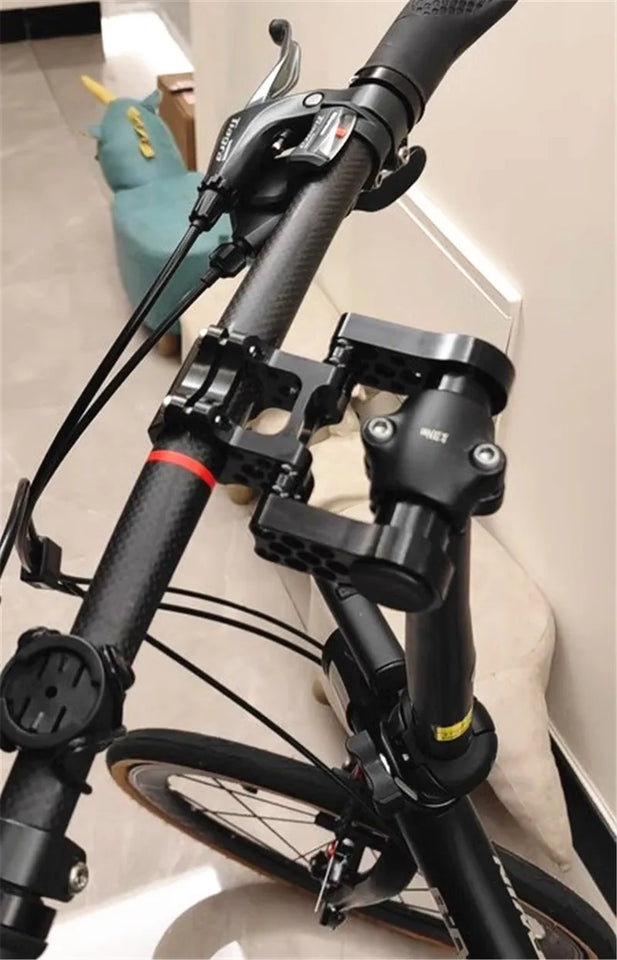 Litepro for Brompton Folding Bike Stem Extend Adjusted Variable Angle stem Aluminum Alloy CNC Bicycle Handlebar Adjustable Stem