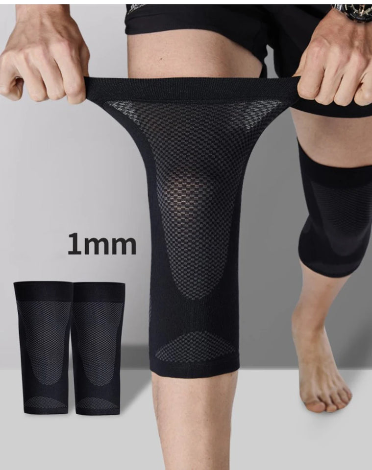 Ultra Thin Elastic Knee Brace Summer Breathable Black Knee Support Sport Fitness Running Basketball Knee Pads for Men Women