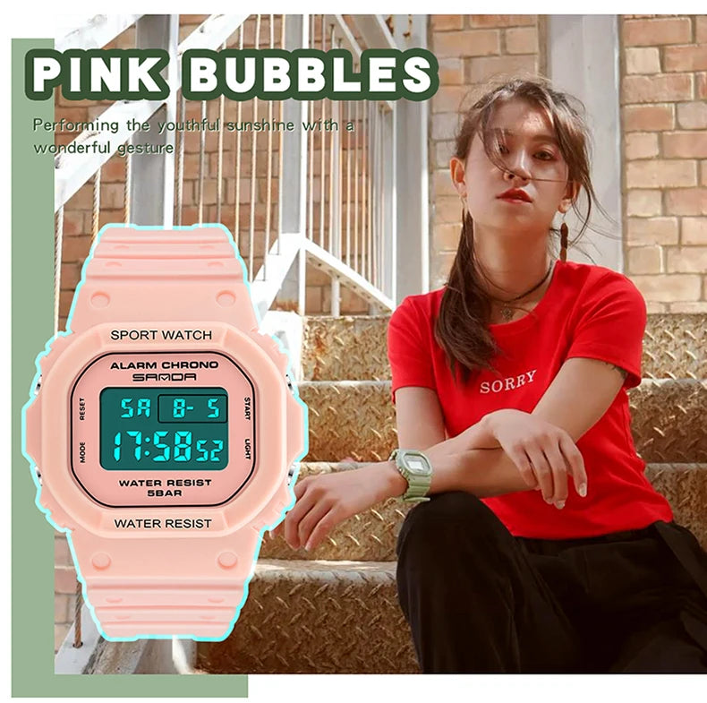 SANDA G Style Digital Watch Men Waterproof Ms Watch Sport Men Watches Boy Girl Electronic Clock Relogio Masculino Relógio Mulhe