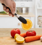 1 Pc Black Silicone Food Tongs, Stainless Steel Food Tongs Outdoor BBQ Clamps For Camping Kitchen Tongs For Baking Steak