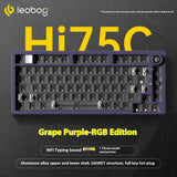 LEOBOG Hi75C Mechanical Keyboard 3Mode/Wired kit Hot Swap With Knob RGB Aluminium Alloy Gasket Hi75C Keyboard Kit PC Custom Gift