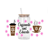 Coffee vibe Series easy peel waterproof DIY decoration decals 3D transfers uvdtf crystal sticker 16oz uv dtf cup wraps