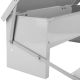 Treadle Chicken Feeder with Weatherproof Lid Rat Proof Chicken Feeder Metal Chicken Feeder for Chickens Ducks and Geese