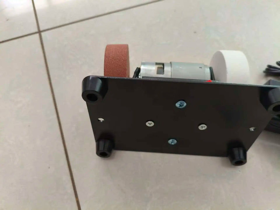 100W Double Grinder Machine Artifact Table Grinder Motor Micro Coarse and Fine Polishing Electric Grinding Wheel Grindig Stone