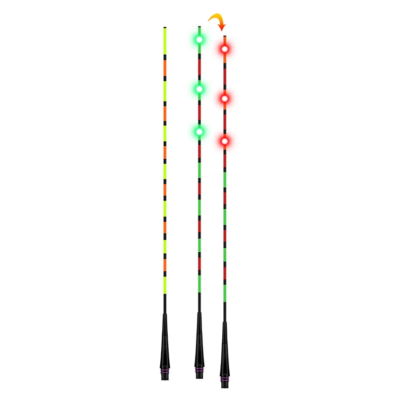 1PC LED Gravity Sensor Float Tail+1 Tube LED Light Buoy Color Change Tail Luminous Ocean Electric Fishing Tackle Accessories