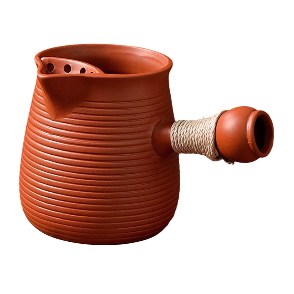 Chinese Ceramic Teapot Loose Leaf Tea Pot Tea Kettle with Anti Scald Handle for Hotel Tea Lovers Gift Home Camping Kitchen