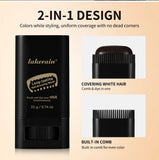 2in1 Hair Dye Stick with Comb Black Brown Coffee Long Lasting Temporary Hair Coloring Covered White Hairs Hairline Pen Washable