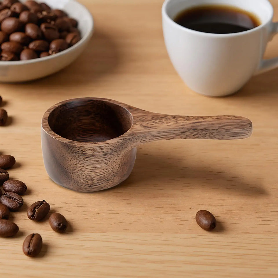 Wooden Coffee Scoop 42ml Measuring Spoon Multipurpose Kitchen Tool Utensil For Sugar Tea Flour Bean Protein Powder Cafe Supplies