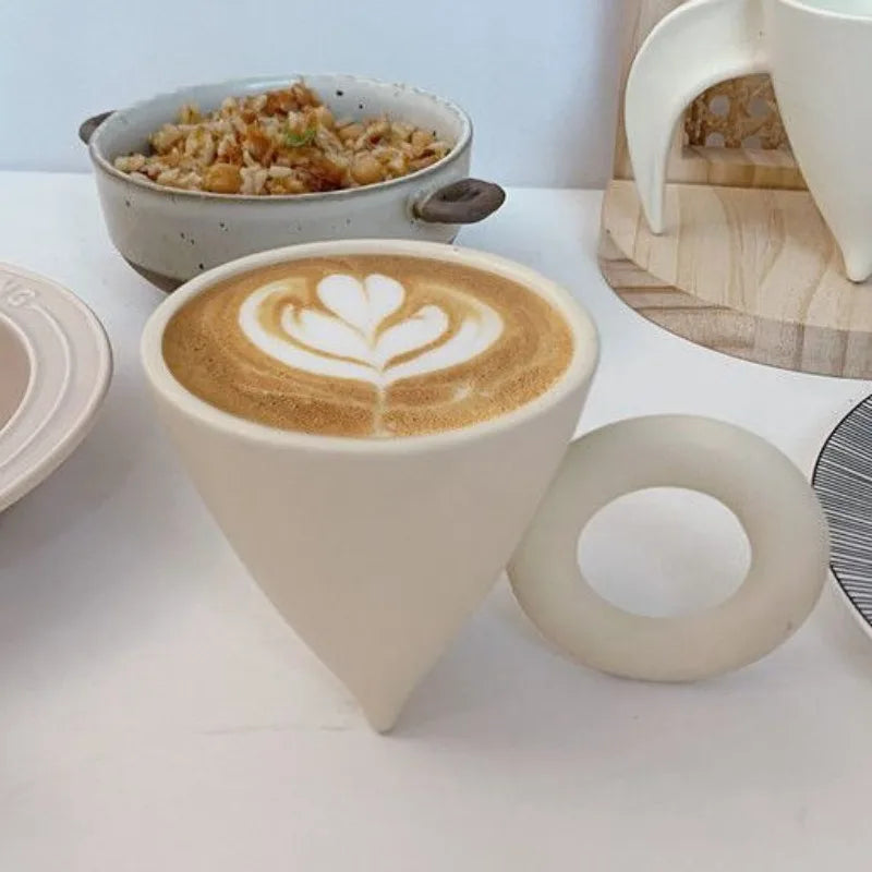 Simple Ceramic Coffee Cup Delicate Latte Art Coffee Mug English Afternoon Tea Tea Set Breakfast Milk Oatmeal Mug