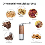 Coffee Bean Grinder Portable Wood Grain Stainless Steel Crank Hand Hand Coffee Grinder Kitchen Tool Grinder