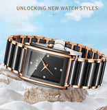 LIGE Fashion Elegant Watch for Women Japanese Movement Ceramics Strap Luxury Ladies Bracelet Quartz Watches Gifts Reloj Mujer