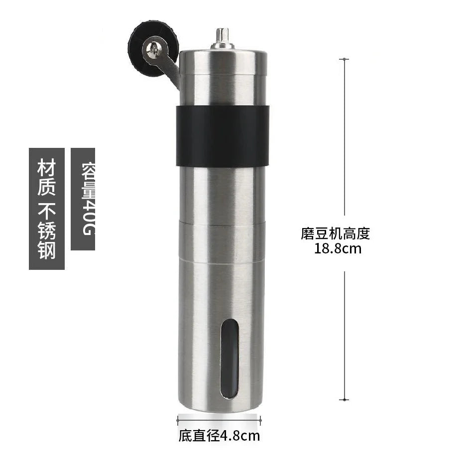 Steel Manual Coffee Grinder S/L Portable Travel Camping Coffee Bean Grinder