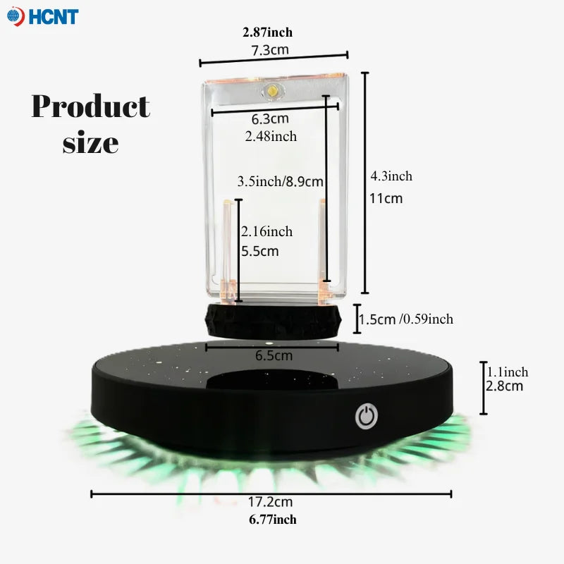 HCNT Magnetic Levitating Display Floating Meteor Lighting Base Tech Gift For Sports Cards Car Lovers Boys Teenagers Birthdays