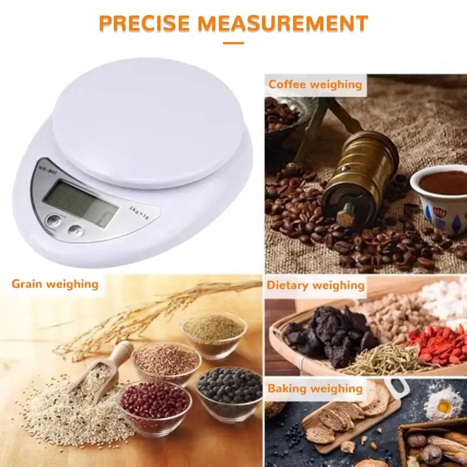 Electronic Scale 1g/5kg Portable Digital Scale Food Balance Measuring Weight Kitchen Scales Small Scale Weighing In Grams