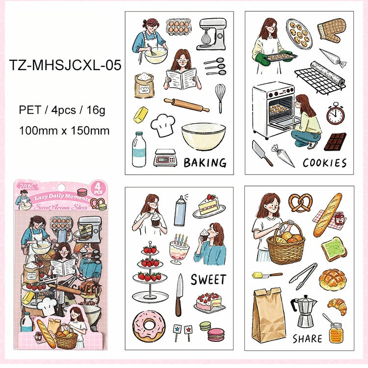 JIANWU Good Collection Book Series Vintage Life Character Landscape Material Collage PET Sticker Creative DIY Journal Stationery