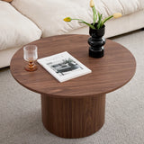 Set of 2 Nordic Style Wooden Round Coffee Table Set, Wooden Nesting Coffee Table, for Living Room/Bedroom Furniture