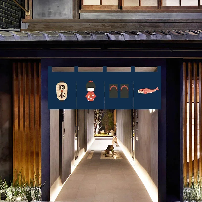 Japanese Doorway Curtain Izakaya Restaurant Kitchen Decoration Small Curtain Japanese Restaurant Sushi Shop Decor