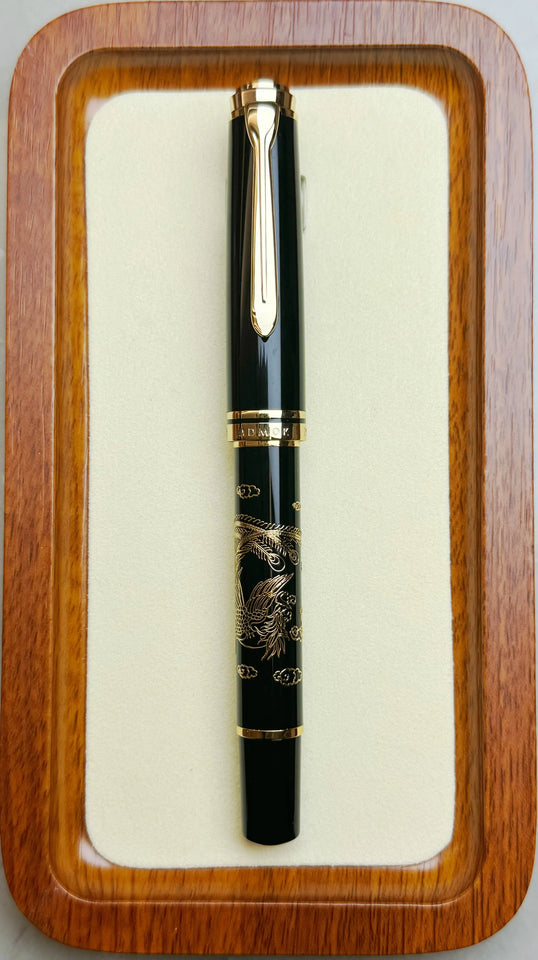 ADMOK J800 Finely Carved Piston on Ink Schmidt Nib BOCK Nib Pelican Pen Baileybird Fountion Pens Business Office Writing