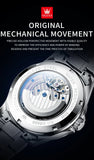 OLEVS 6689 Original Brand Men's Watches Starry Sky Disk Waterproof Luminous Automatic Mechanical Wristwatch Moon Phase Man Watch