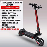 [8 models]10/11 Inch 48V-72V 1000W-6000W Electric Scooter 50-85km/h Fast E Scooter Off Road Electric Kick Scooter Foldable Adult