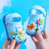 Summer Sandals For Girls Kids Baby Boys Girls Cartoon Baby Sandals Flat Heel Solid Soft Cartoon Slippers Children's Garden Shoes