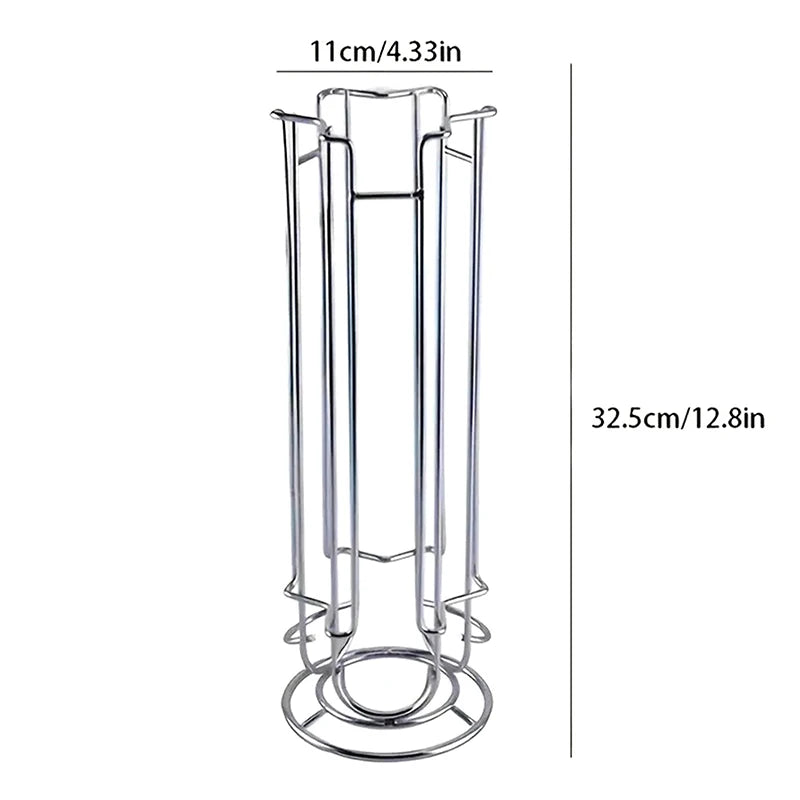 Coffee Capsule Display Rack Rotatable Storage Stand 24-Cup Storage Rack Anti-Slip Bottom For Capsules Coffee Tools