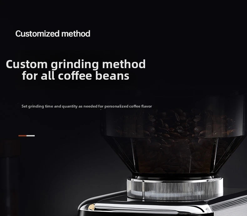 Touchscreen Electric Coffee Grinder - Automatic Commercial & Home Use, Stainless Steel Burr Mill with Dose Control, LCD Display