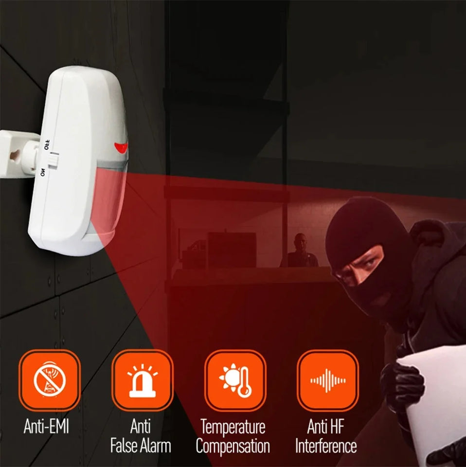 Wireless 433MHz EV1527 Mini PIR Motion Sensor & Alarm Detector Infrared Sensor PIR Sensor Motion Detector for Home Alarm System