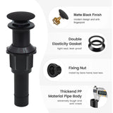 Stainless Steel Bathroom Sink Drain Stopper Without Overflow Fit Lavatory Vanity Vessel Sink Pop Up Drain Assembly Brass Cover