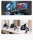 NB F160 Gas Spring 360 Degree Desktop 17"-27" Dual Monitor Holder Arm Full Motion Monitor Mount Bracket Load 2-9kg each