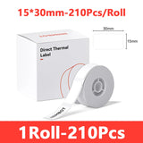 Niimbot 1/3/6 Rolls White Label Waterproof Adhesive Sticker Anti-Oil Paper For B1 B21 Mini Portable Thermal Printer Label Maker