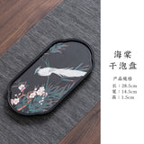 Tea Tray Dry Small Absorbent Tea Table Household 2024 New Pot Bearing Guochao Tea Ceremony Serving Tray