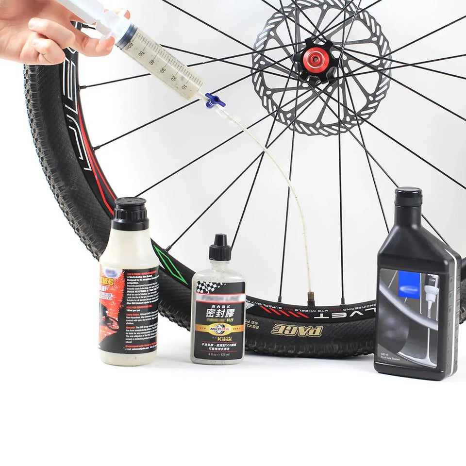 Cycling Bike Bicycle Tubeless Tyre Sealant Injector Injection and Syringe Schrader Presta Valve Core Removal Tool