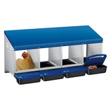 Multi-Compartment Metal Chicken Nesting Box Automatic Roll-Out Egg Collection Waterproof Steel Laying Box for Hens Ducks Rabbits